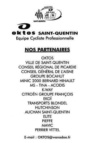 2002 Saint-Quentin - Oktos #NNO Roman Peter Back